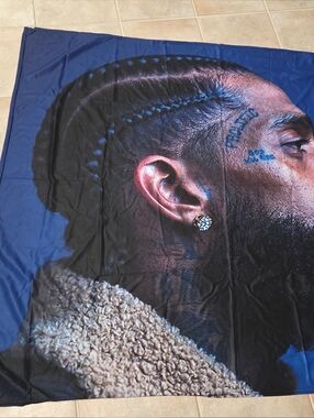 Nipsey Hussle Face Print Wall Tapestry Hanging